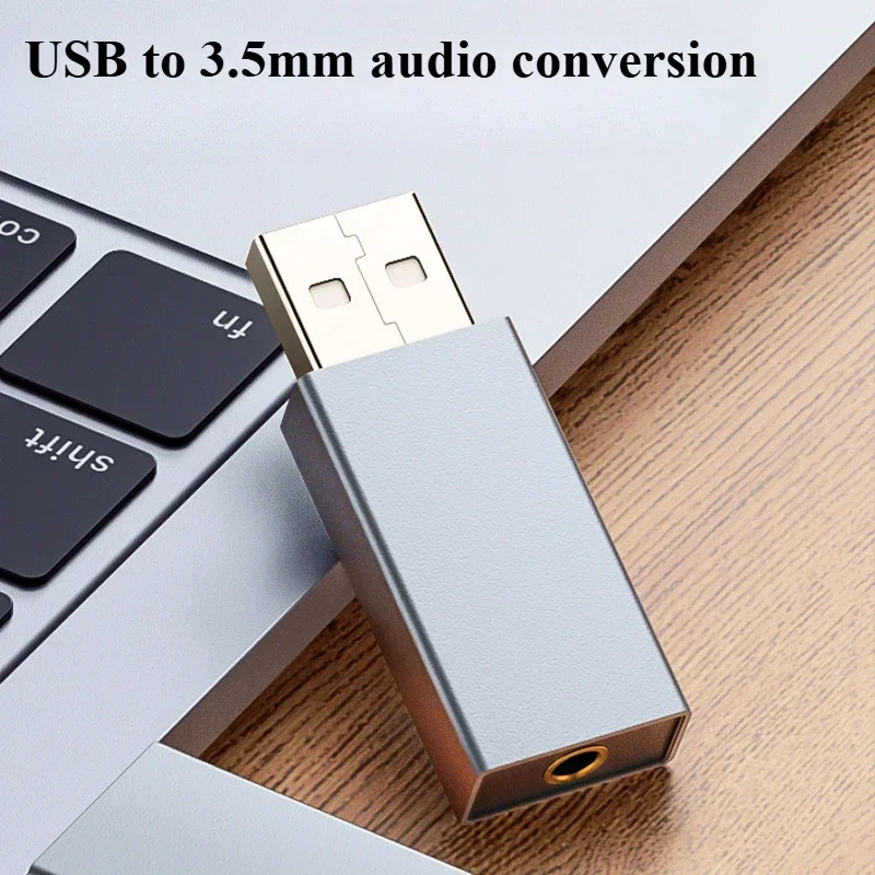 USB external drive free sound card computer laptop desktop to 3.5mm audio interface USB audio converter