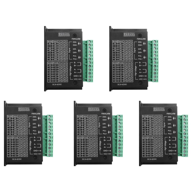 

5X драйвер шагового двигателя TB6600 обновление Nema 23 Nema17 4A DC9-42V для двигателя NEMA23 контроллер фрезерного станка с ЧПУ для 3D-принтера