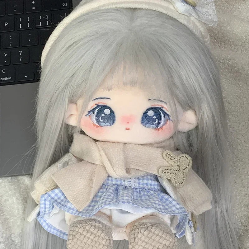 

Lingyue cotton doll female genuine 20cm doll plush toy female dress-up doll with bone naked baby birthday gift