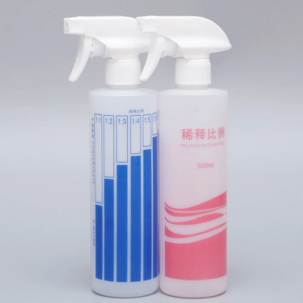 

4pcs 500Ml Cleaning Liquid Spray Bottle Dilution Mark Fine Mist Sprayer For Gardening Housekeeping Salon Use Empty Spray