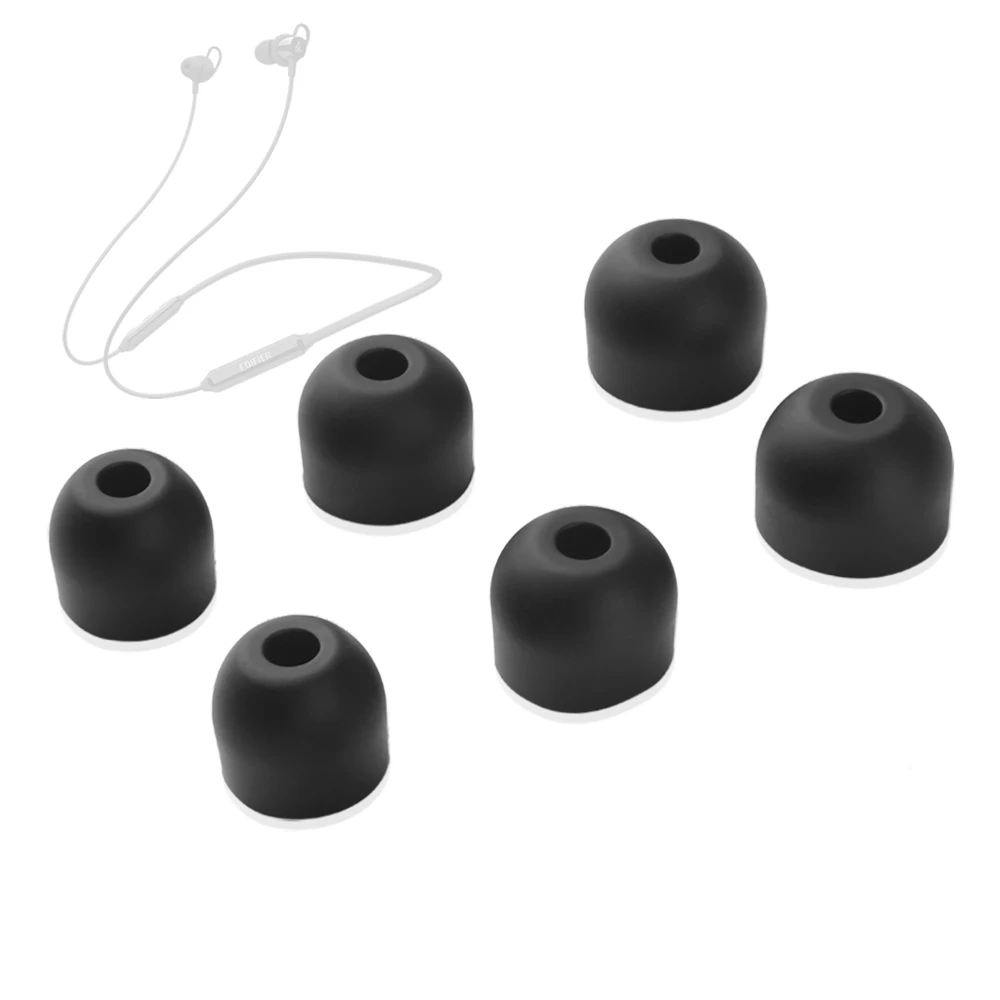 6Pcs Silicone Ear Tips for Edifier W200bt Plus Eartips for W200BT free/tws1 pro/W3/w2/x3 plus Neck Mounted Earphone Tips 4-5mm