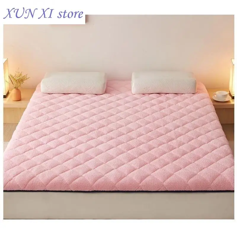 Tatami Mats Breathable Comfortable Student Dormitory Bed Mattress Topper Warm Anti-mites Plush Mattress Soft Thicken Bedding Mat