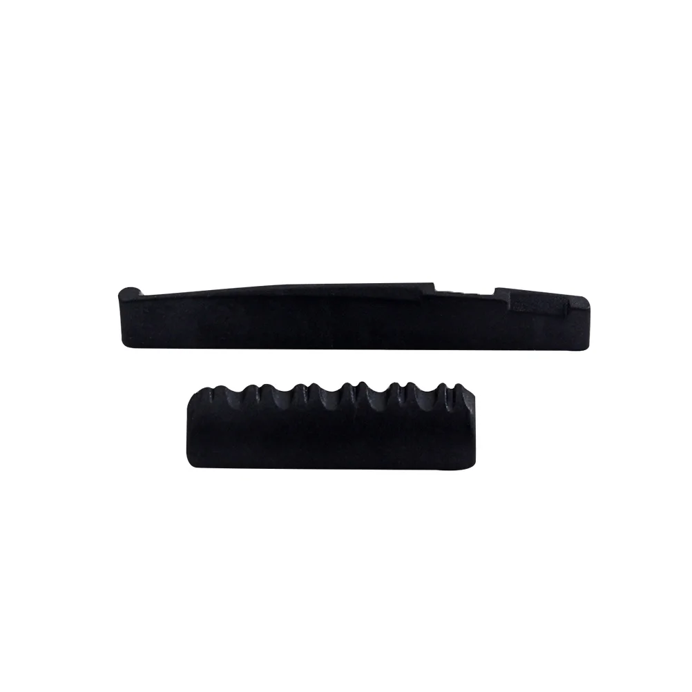 

Replacement Black Guitar Nut and Saddle Plastic Accessory Easy Cut for Guitar Repair Better Sound and Playability