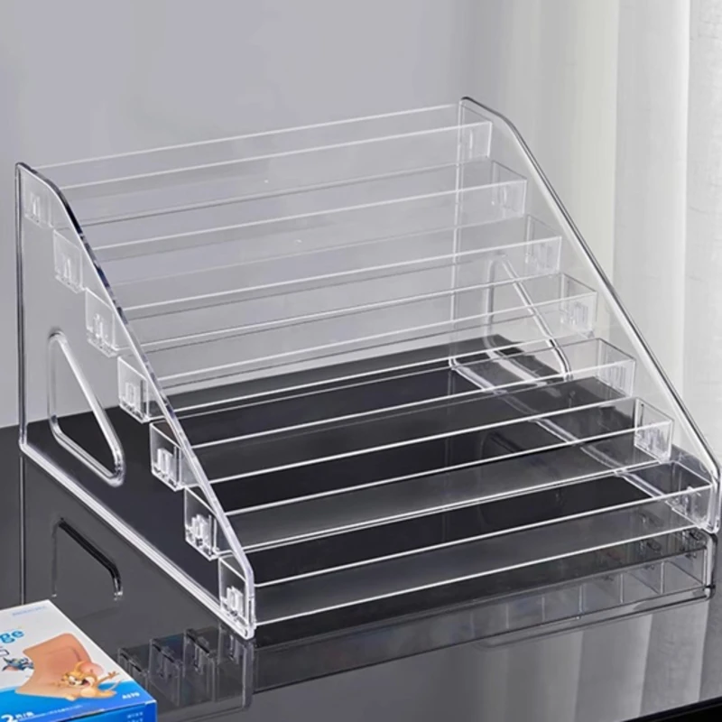 

3-7 Tier Clear Acrylic Collector Card Display Stand Rack Shelf For Trading Cards Stepped Design Premium Material Easy Assembly