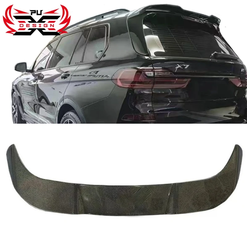 For BMW X7 G07 Rear Spoiler Carbon Fiber Car Accessoris root spoiler Rear Trunk Wing Tail Wing Body kit