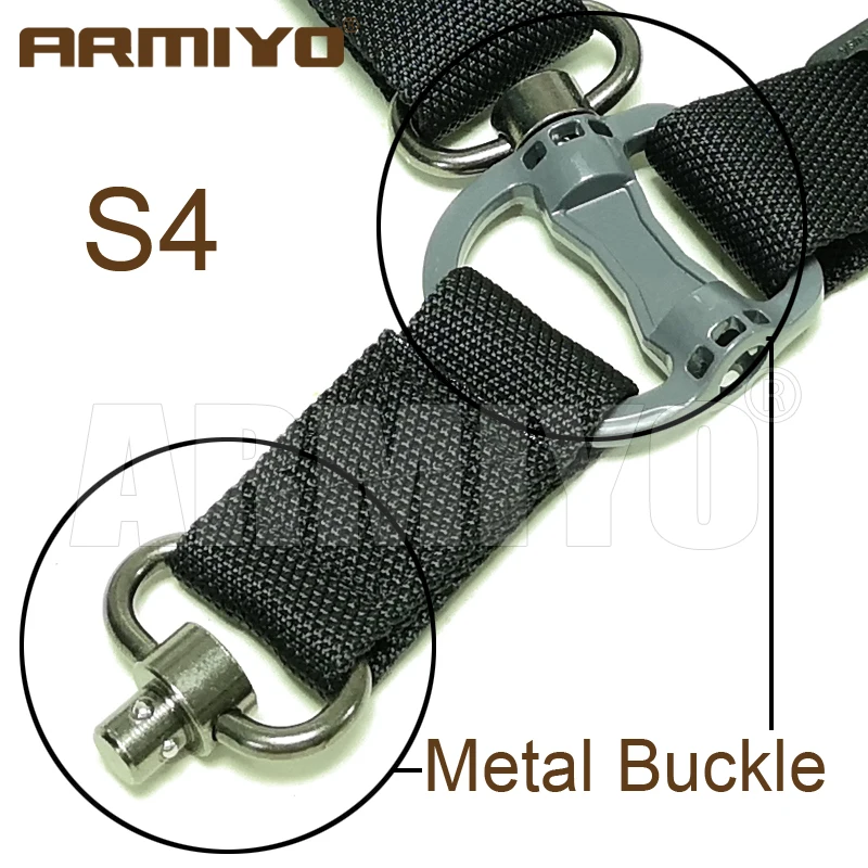 Armiyo Taktischer Mission S2 S3 S4 Jagd-Trageriemen 2-Punkt Verstellbarer Schultergurt Gürtelhalterung für Trinkflasche Kamera Zielfernrohr Tasche Box – Detail 2