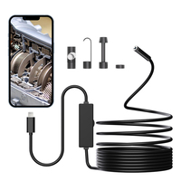 2MP 1080P 8mm Hard Cable  For iPhone  ISO OTG  USB Endoscope Camera CMOS Borescope Inspection Otoscope Digital Microscope 10M