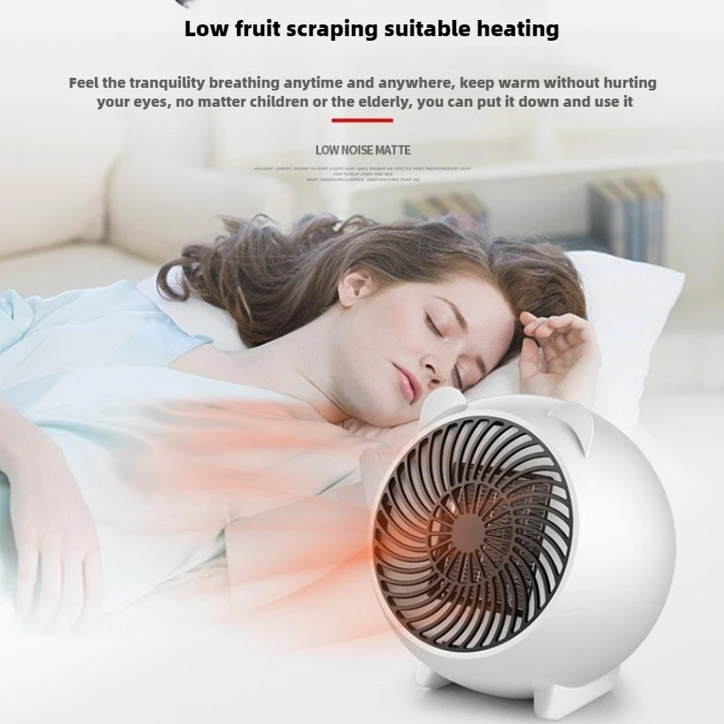 Cute cartoon mini heater, indoor space heater PTC ceramic electric heater, suitable for home bedroom desk