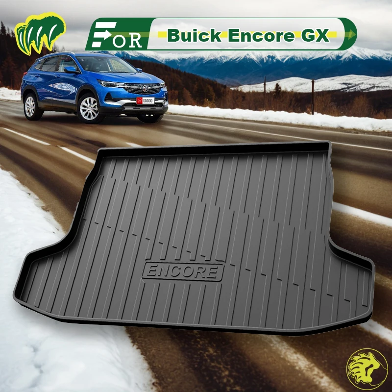 

For Buick Encore GX 2013-2024 TPE Custom Fit Car Trunk Mat All Season Black Cargo Mat 3D Shaped Laser Measured Trunk Liners