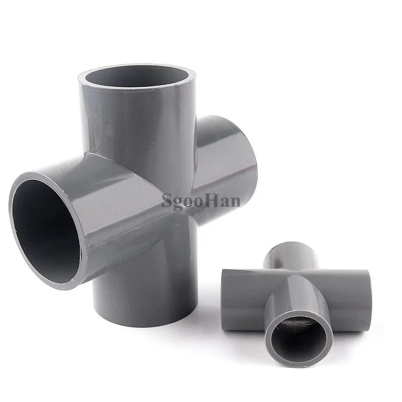 1~5Pcs PVC Pipe Connector 20 25 32 40 50 63mm  Cross Irrigation Of Agricultural Garden Multi Function Joints  Fish Tank Fittings