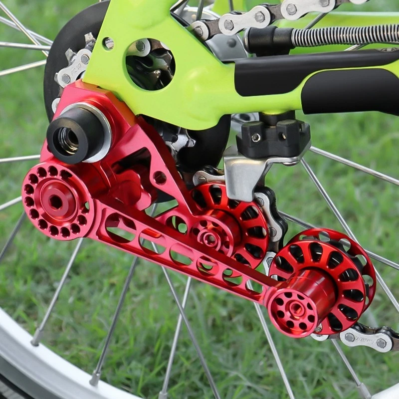 Bike Chain Tension Stabilizer, Derailleur Chain Tensioner for 2/6 External Speed & Internal 3 Speed, Folding Bicycle Mod Parts