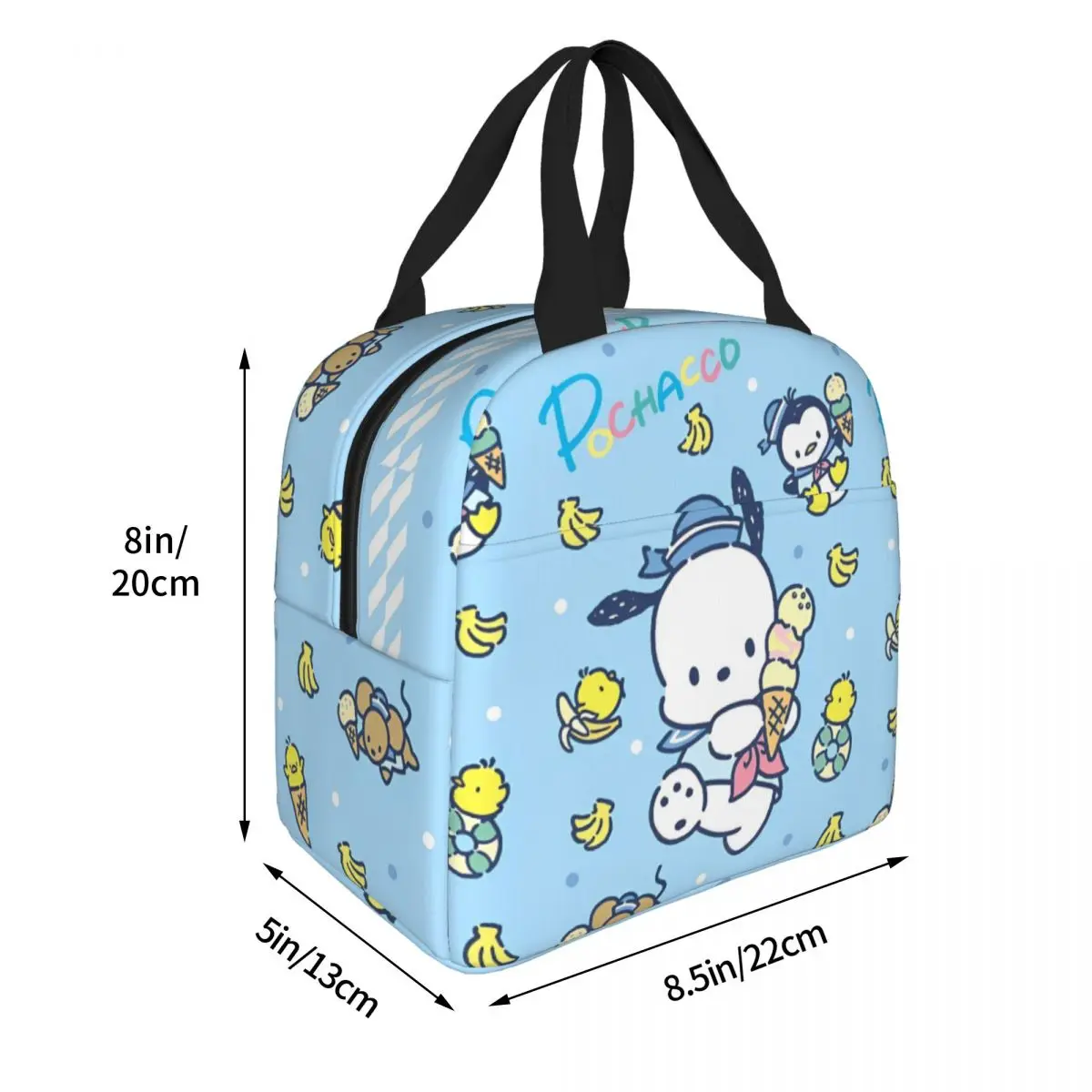 Sacchetti per il pranzo isolati per gelato Pochacco contenitore per pasti portatile borsa termica Lunch Box Tote Office Travel Bento Pouch