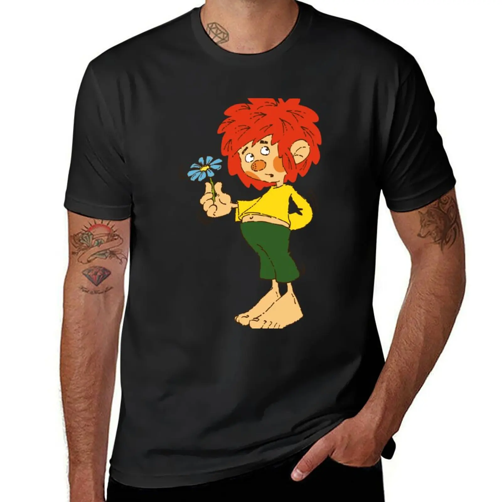 

Pumuckl Blume T-Shirt graphics summer top hippie clothes anime clothes mens t shirts casual stylish