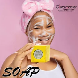 Glutathio 24K Gold Soap for Face & Body Exfoliating Anti-Wrinkle Cleansing Fragrance Smooth Glowing Skin Handmade Bath Soap 250g