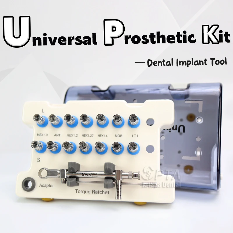 Universal Prosthetic Kit Dental Implant Torque Wrench Ratchet with Drivers System Dentirsty Tools Medical Equipment