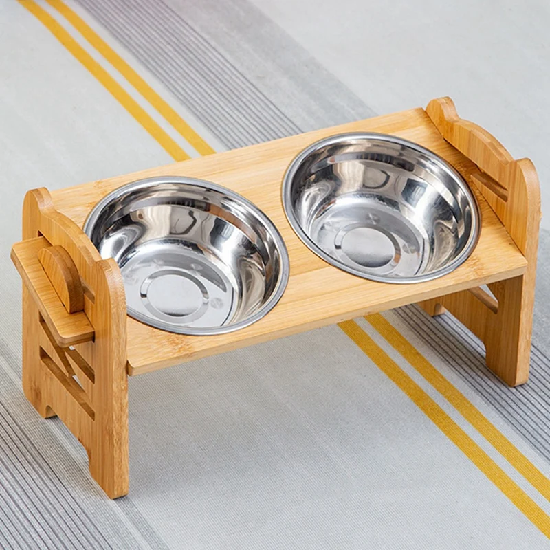 BEAU-Adjustable Pet Bowl Stand Feeding Stand Cat Bowl Stand Pet Food Stand Dog Food Bowl For Small Dogs And Cats