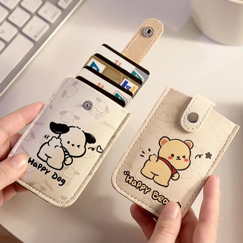 

2025 Anime Multi-functional Card Holder Campus Meal ID Card Case Faux Leather with Multiple Card Slots