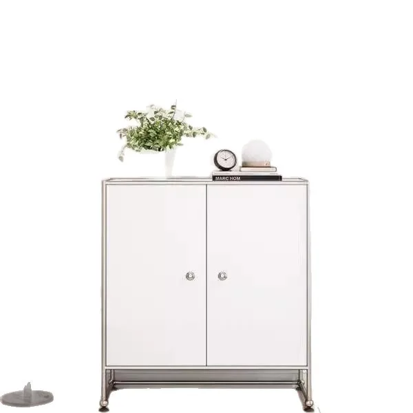 

European-style modern shoe cabinet, household stainless steel corridor cabinet, porch cabinet, ultra-thin t