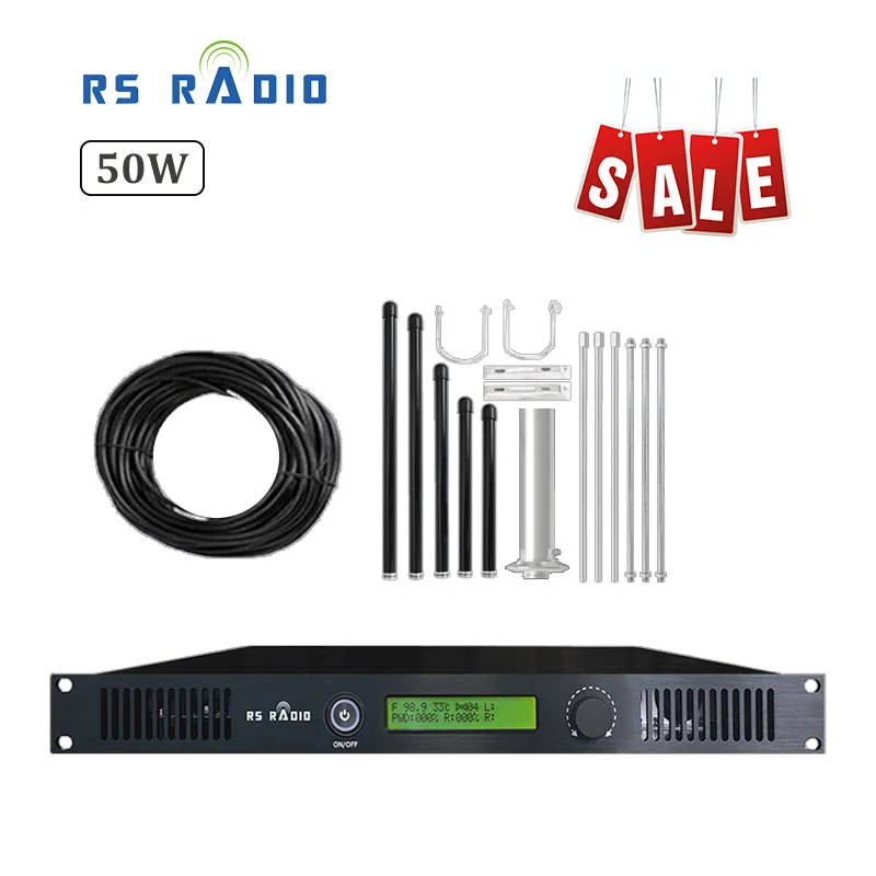 Transmisor FM de 50 Watts 50W para estación de radio.
