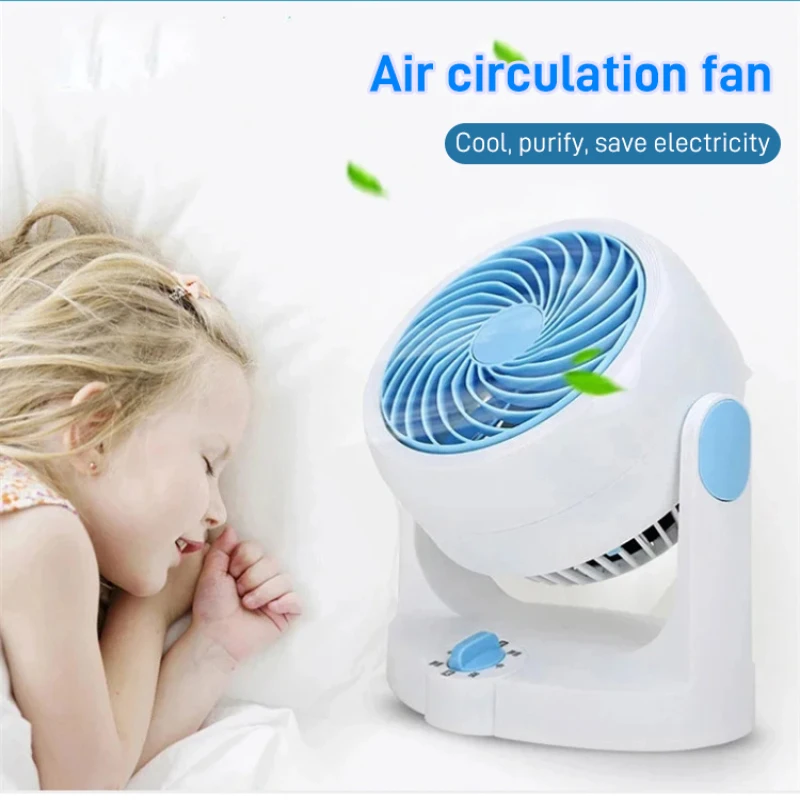 110 ° adjustable household turbine chiller 3-blade wind power mute air conditioning air convection ventilation desktop fan