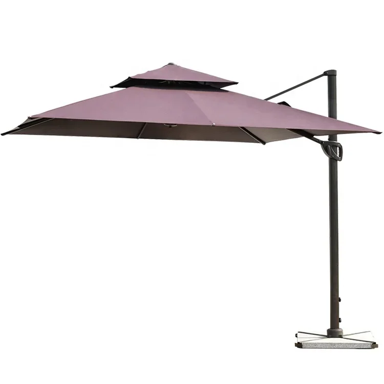 Outdoor Garden Umbrella 3m Hanging Banana Offset Parasols Garden 10 Ft Cantilever Commercial Beach Sun Patio Umbrellas