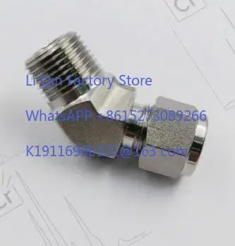 Card sleeve 45 degree 135 degree external wire elbow SS - 600-5-6 NPT external thread connection 316L
