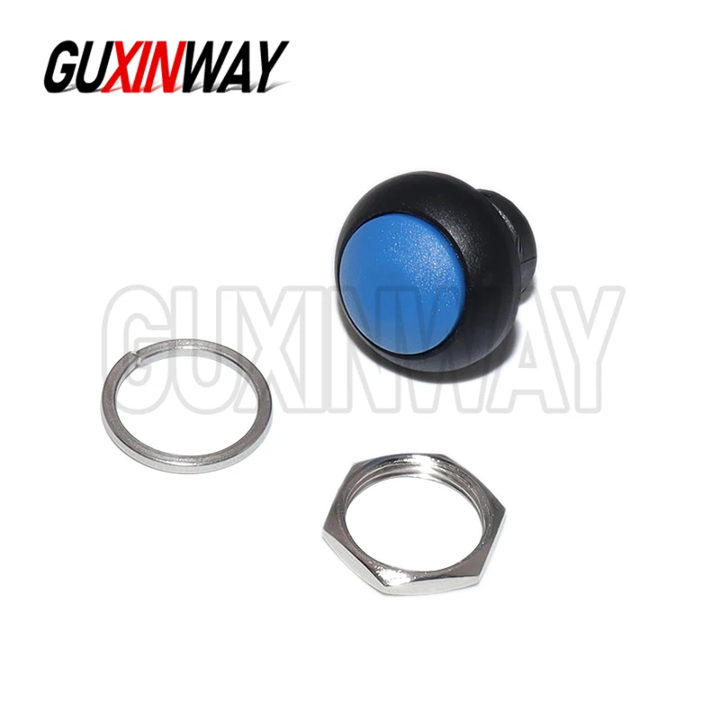 6Pcs 12mm 12V 1A PBS-33b 2Pin Mini Switch Waterproof momentary Push button Switch since the reset Non-locking