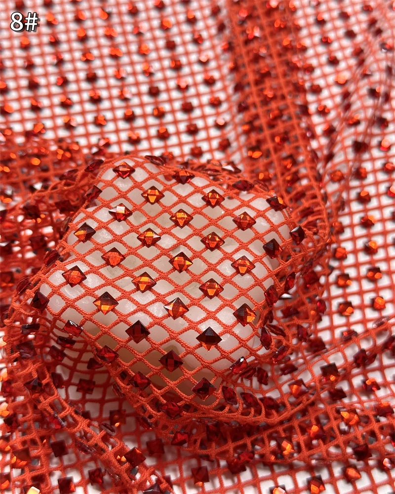 Broderie Net Lace Fabric High Quality Handmade Hot Embroidery Sequins Net Lace with Beads For Party Evening Dress