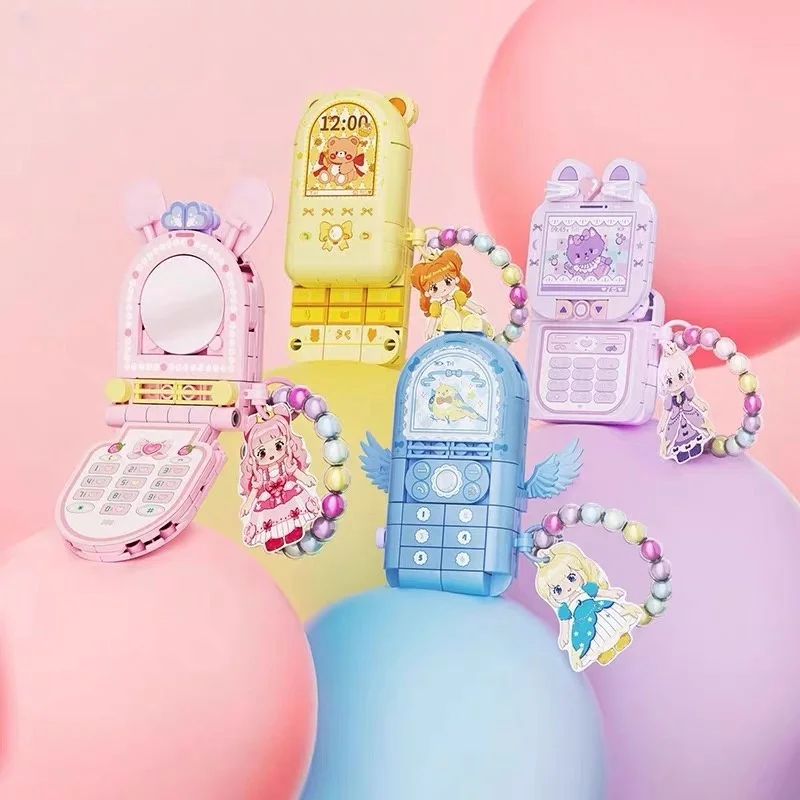 

New Hot Sale Dream Princess S Magic Little Phone Cute Diy Building Blocks Toy Children'S Girl Birthday Gift