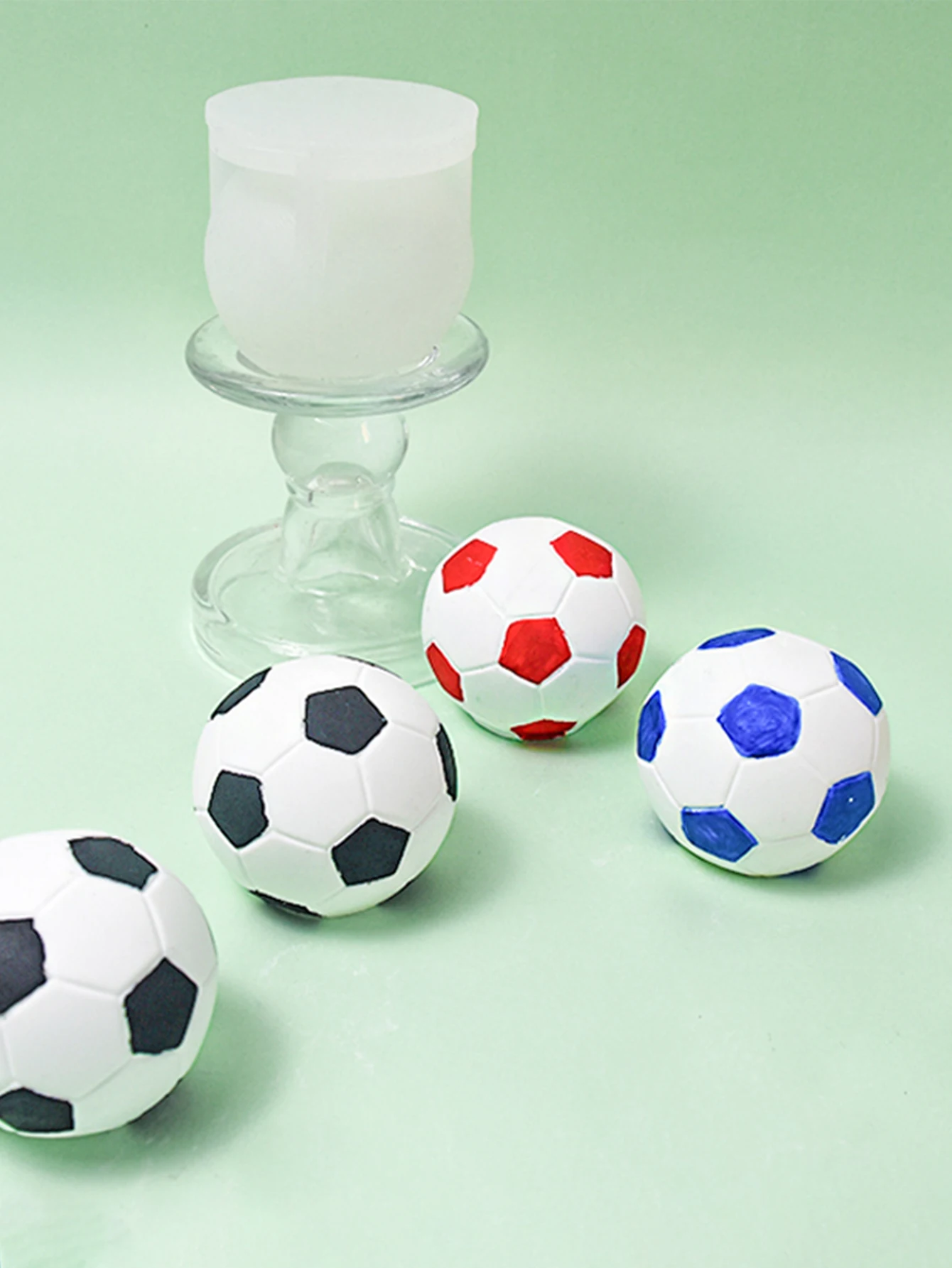 Football Silicone Mold Basketball  Sugar  Cake Decoration Tools Candy Resin Clay  Chocolate