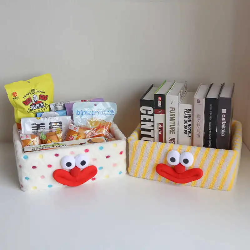 

Desktop Storage Box, Plush Clown Tv Cabinet, Snack And Miscellaneous Basket, Bedroom Organizer, Cosmetics Storage Basket