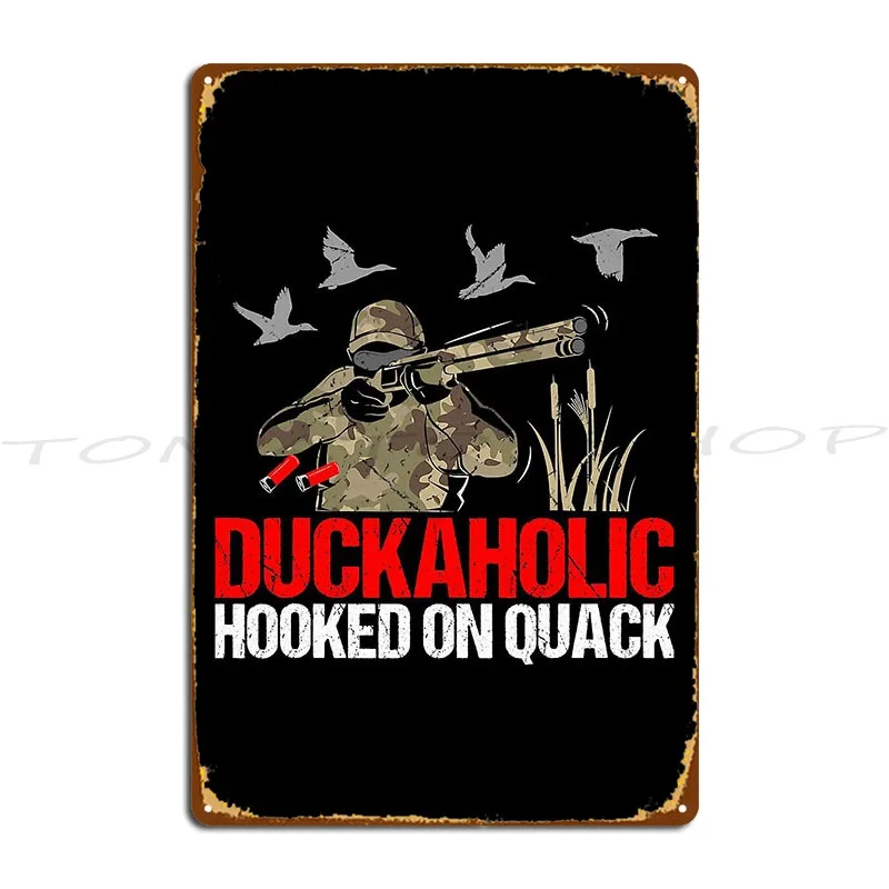Waterfowl Duck Hunter I Was Thinking About Duck Hunting Metal Signs Club Garage Rusty Plaques Design  Tin Sign Poster