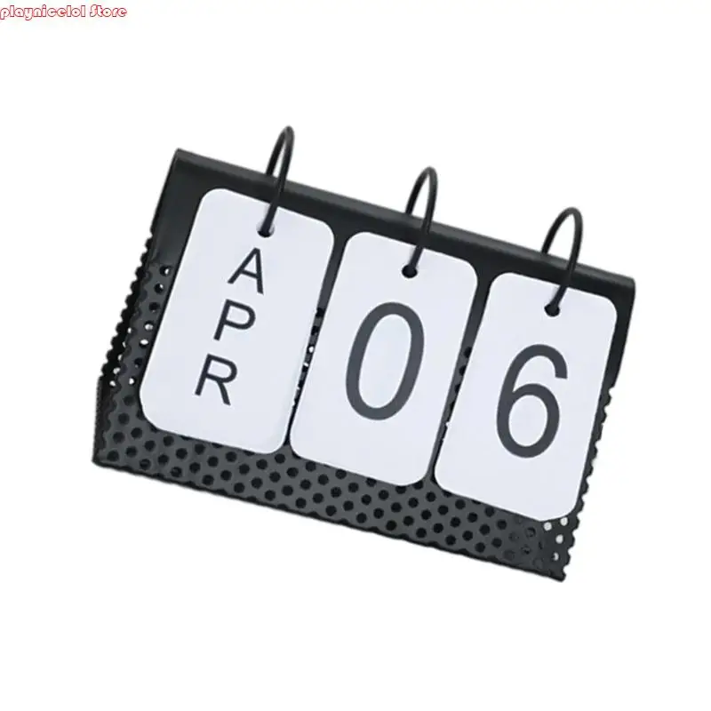E8ba Desk Desk Monthly Calendar Planner Tabletop Постоянный флип -календарь для полков.