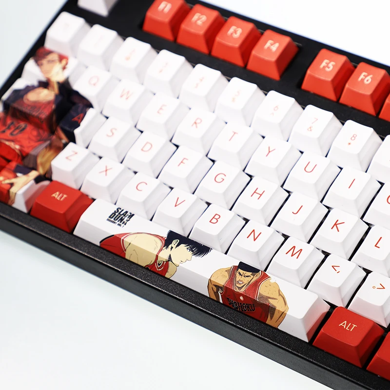 108 keys SLAM DUNK anime theme color keycap PBT material Cherry Profile cool design mechanical keyboard cap