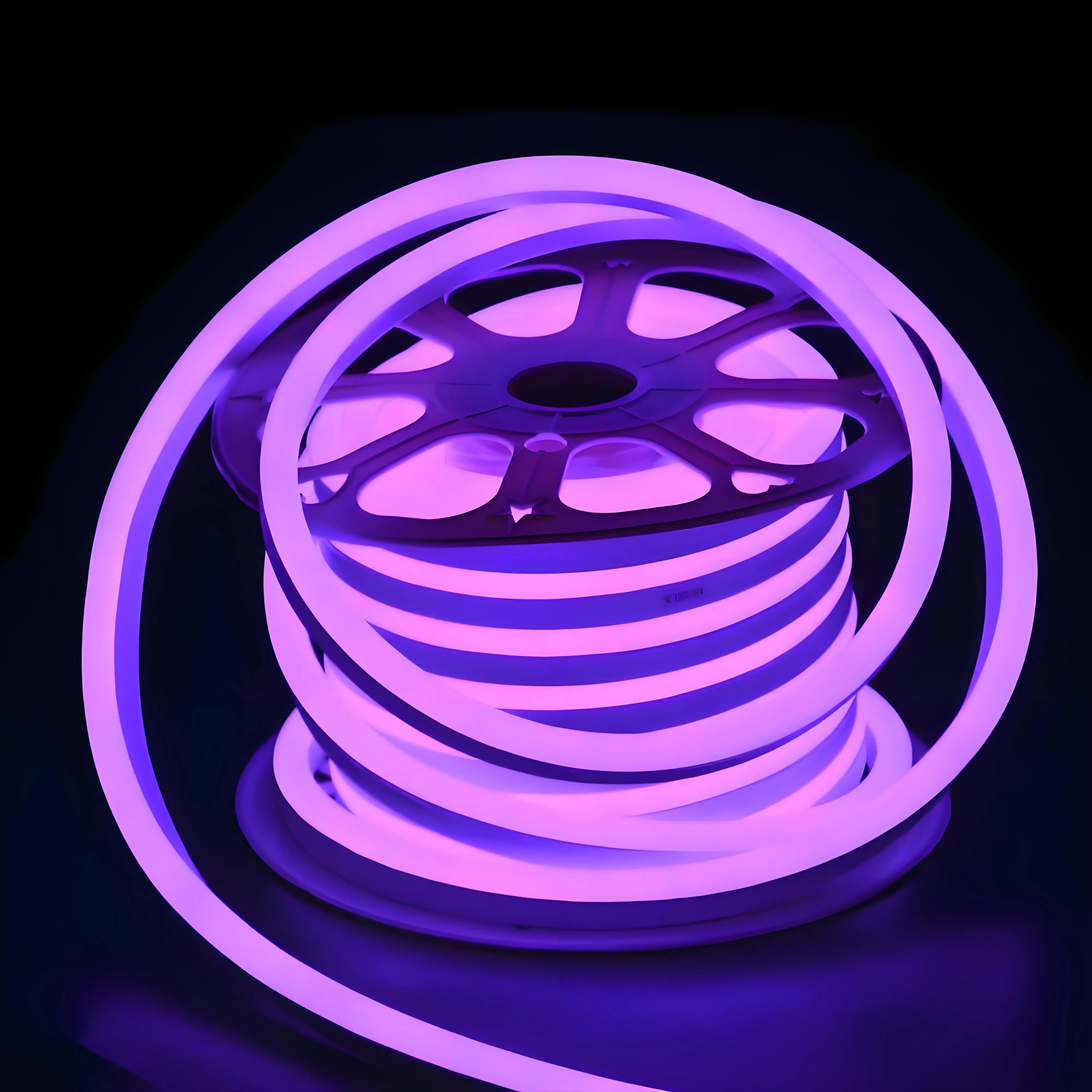 

High Brightness 50m Waterproof IP65 Purple Magic Color LED Neon Light Strip Flexible Soft Rope for Bedroom Living Gaming Party