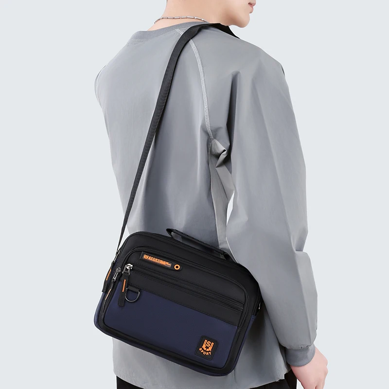 Multi-Pocket Oxford Messenger Bag for Men – Roomy Crossbody Shoulder Pack for Office Travel & Everyday Carry
