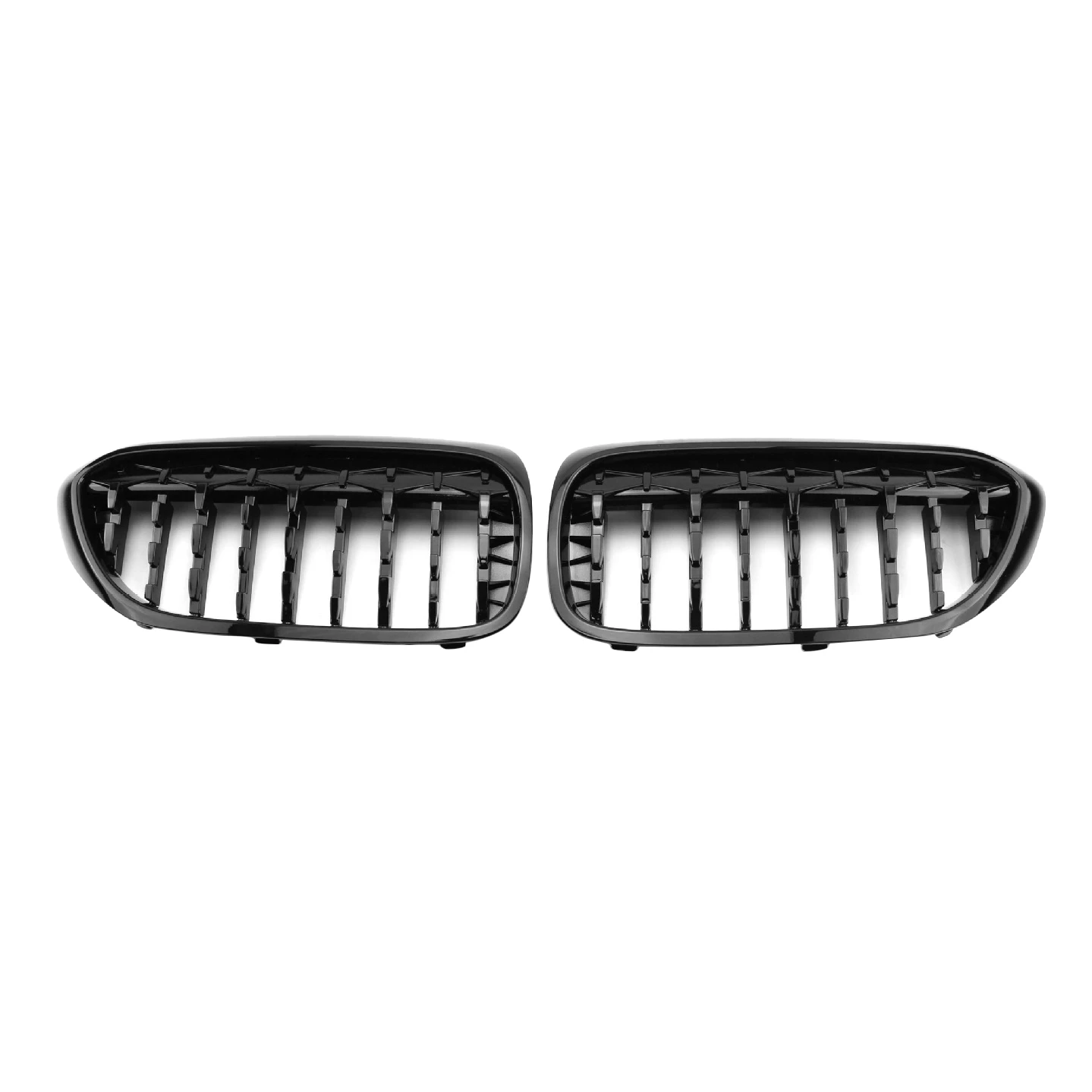 2Pcs Car Front Hood Kidney Grille Grill Mesh Gypsophila Black Racing Grills For-BMW G30 G38 525I 528I 530I 2018-2021