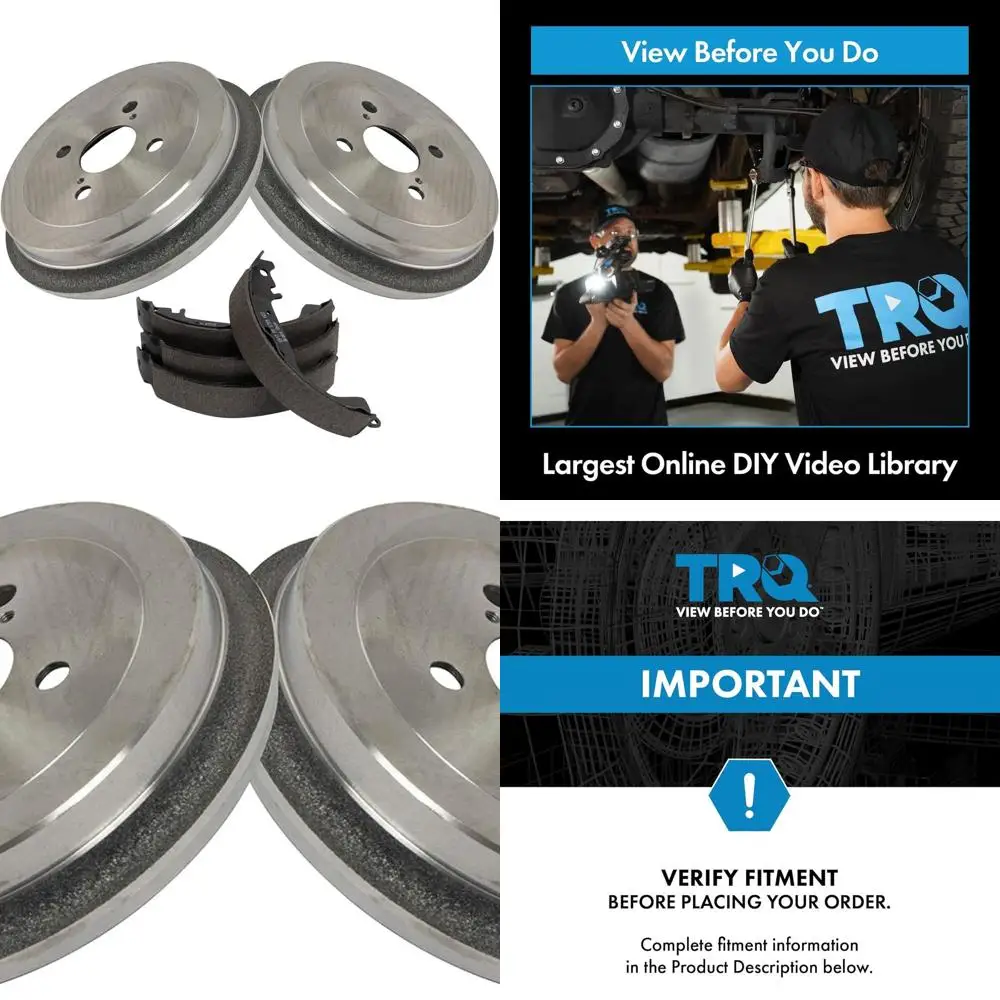 

Комплект задних тормозных колодок и барабанов TRQ, совместимый с Toyota Yaris 2007-2018 гг.