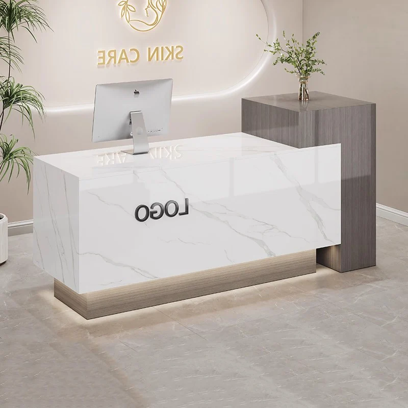 

Simple Modern Cashier Reception Desk Decorations Beauty Aesthetic Reception Desks Modern Office Hair Salon Commercial Furniture