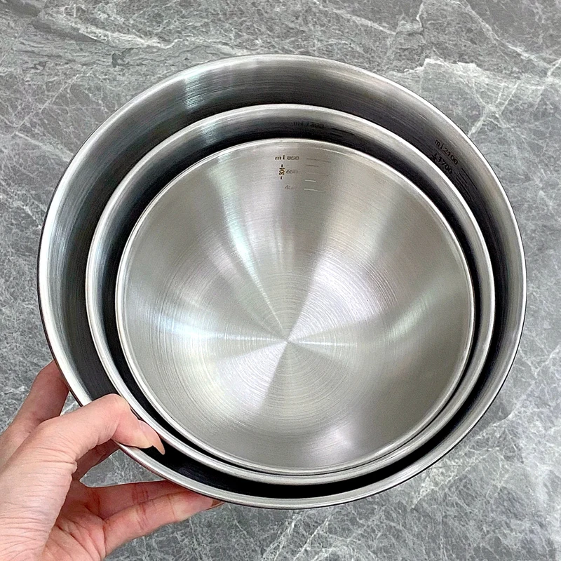 304 food grade stainless steel,kitchen salad cooking basin, straight edge bowl