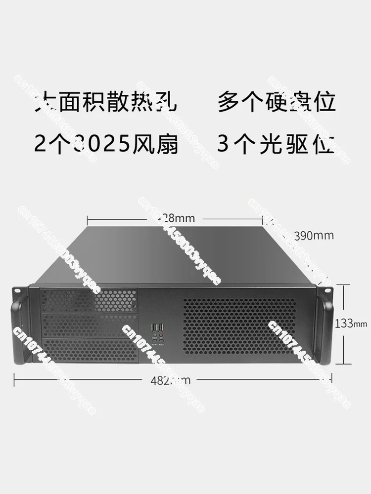 3U Industrial Control Chassis 390 Short Rack Type ATX Large Board Multi-hard Disk Hot Plug Horizontal Computer Monitoring