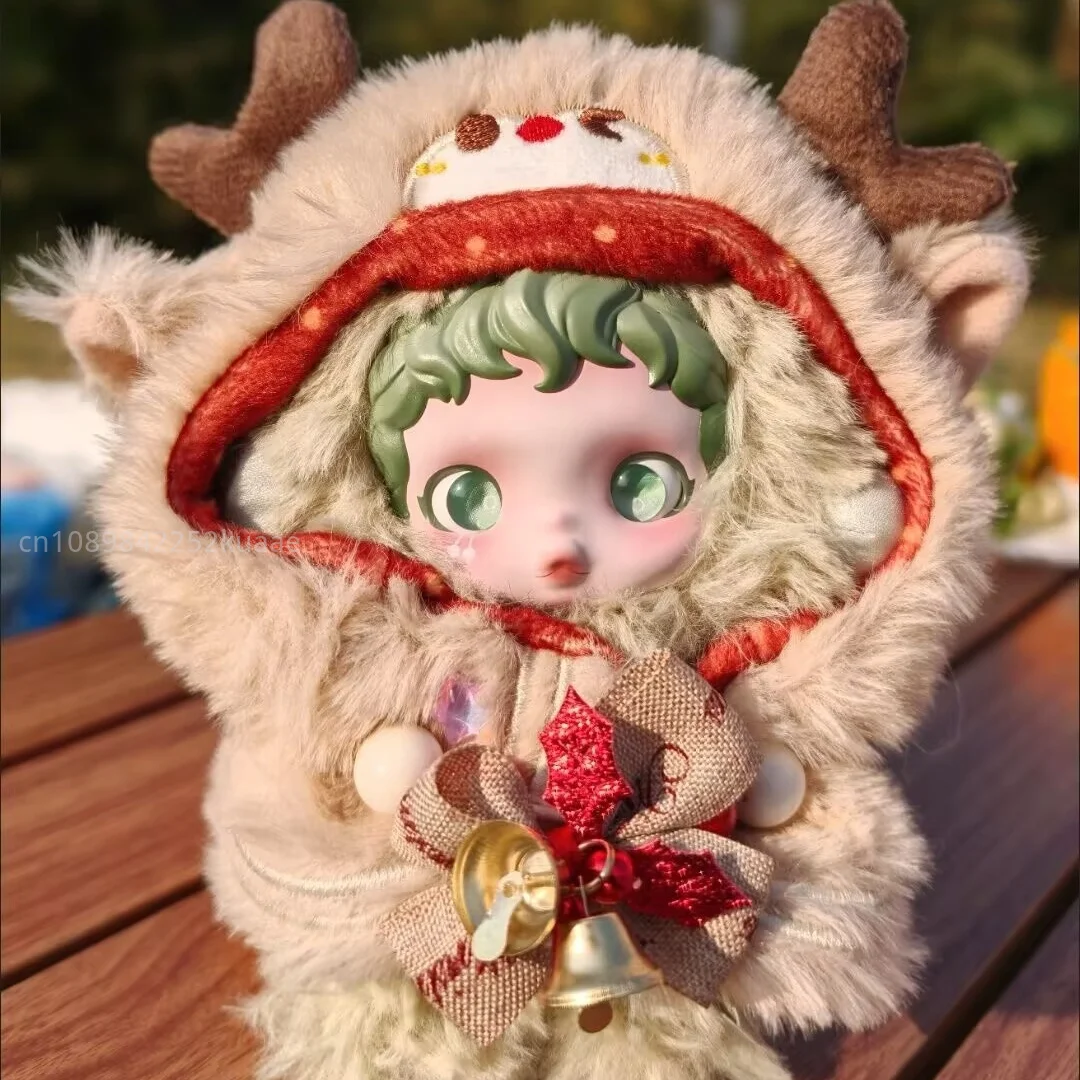 Original Christmas Eve Carol Doll Outfit, Snow Kid Tree Spirit Design Festive Unisex Costume for 10cm Sea-star Nunu Cotton Plush