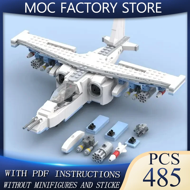 

Military Series Moc Building Bricks Su-25 Winter Camo Fighter Model Building Technology Modular Block DIY Construstion Toy Gifts