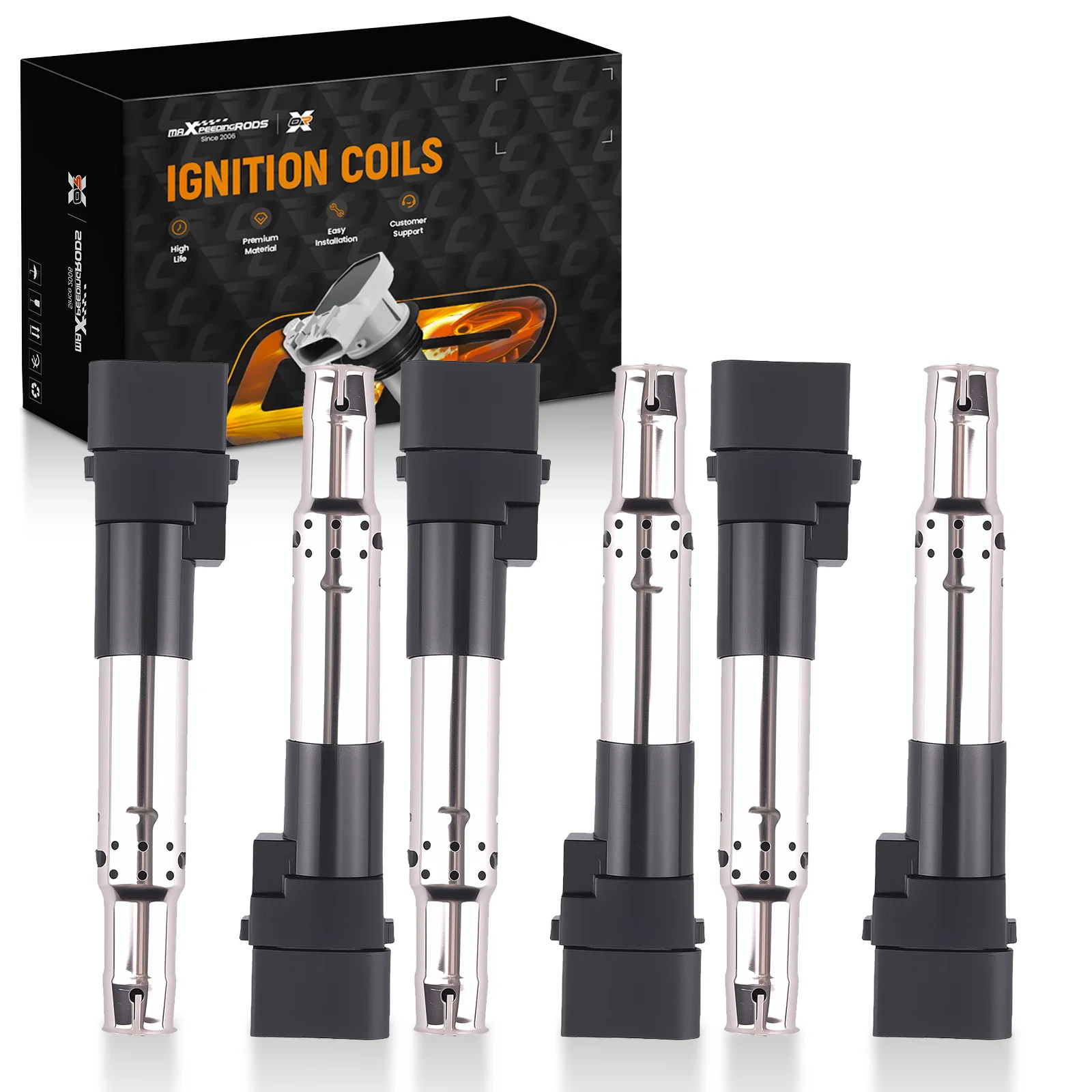 6 قطعة مجموعة ملفات الإشعال لشركة فولكس فاجن طوارق باسات أودي TT 2004-2008 5C1465 E1031 #1