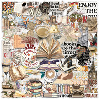 50PCS Retro Reading Stickers Bookish DIY Sticker Phone Laptop Luggage Skateboard Graffiti Transparent Decals