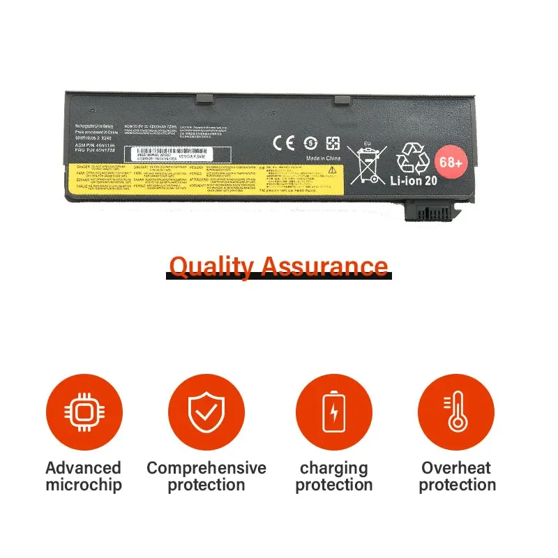 X240 5200mAh Laptop Battery For Lenovo Thinkpad X270 X260 X240 X250 T450 T470P T450S T440S K2450 W550S P50S 45N1136 45N1738 68+