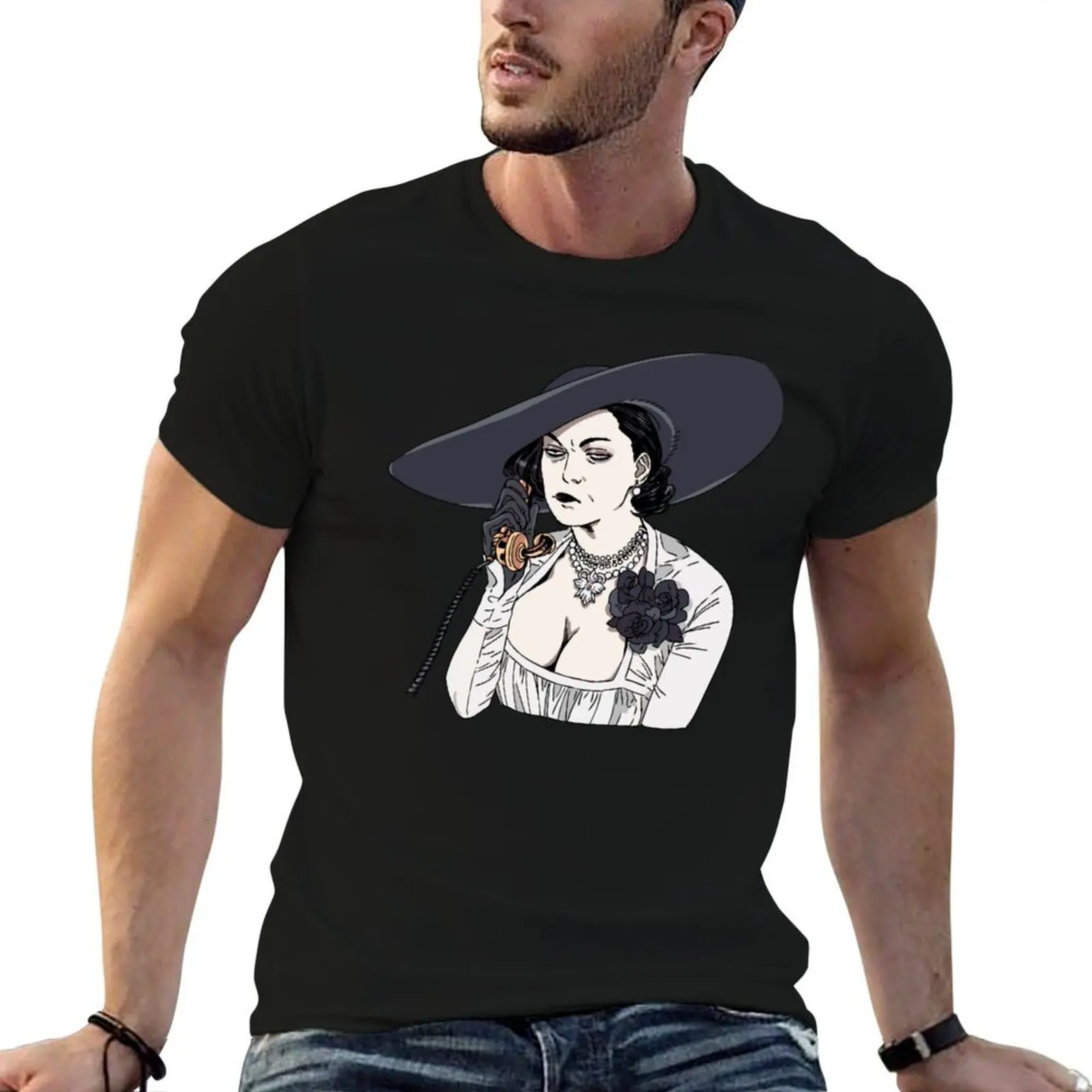 

lady dimitrescu pout T-Shirt man tshirt t shirts for man graphic funny T-Shirt