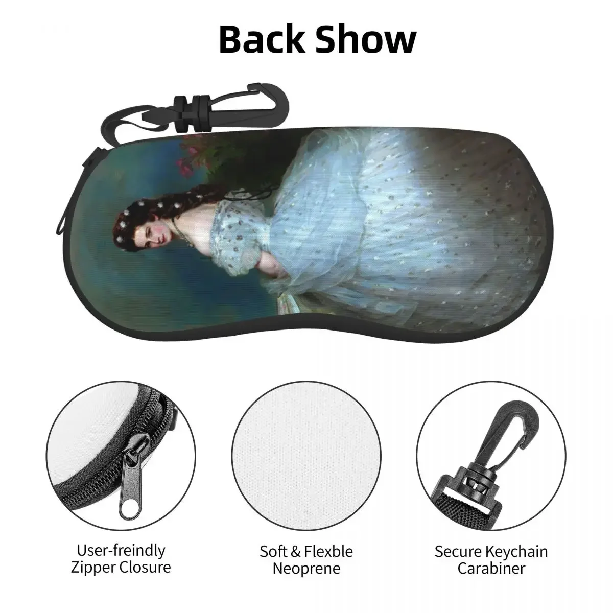 Portrait Of Empress Elisabeth Of Austria Eyeglass Glasses Case Men Women Soft Franz Xaver Winterhalter Sunglasses Protective Bag