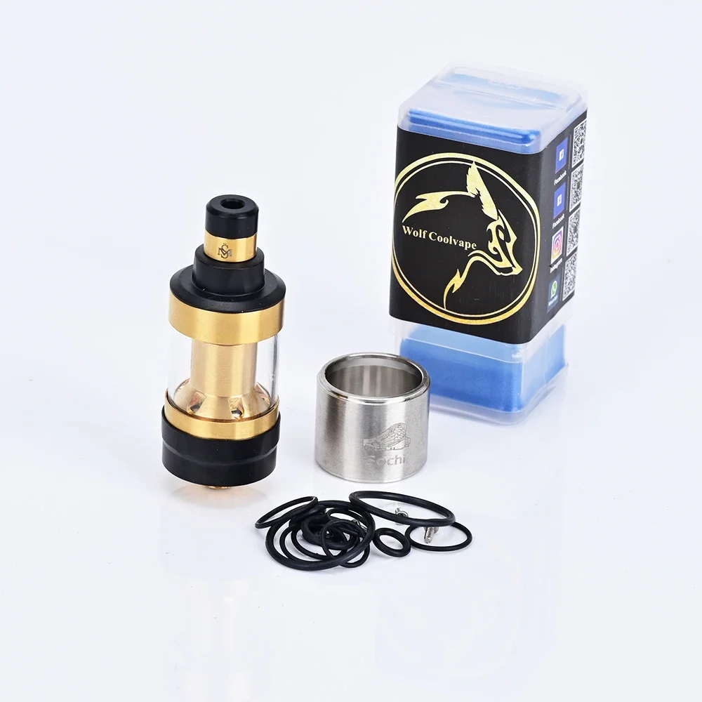 Wolfcoolvape Style Kayfun V6 RTA MTL Vape Tank Atomizer مع غطاء جرس ملء علوي رذاذ قابل لإعادة البناء لأضواء MTL Vaping