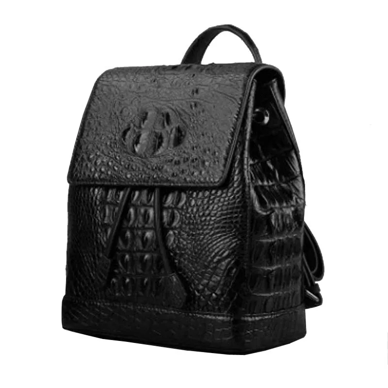 ourui true  The crocodile  skin  backpack   new  Women  backpack  Travel bag